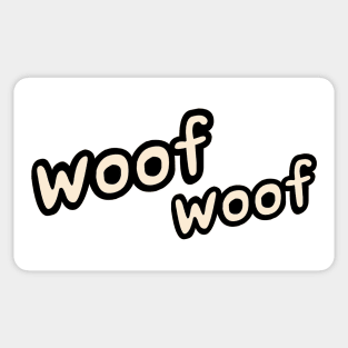 woof woof text big dog barking Sticker